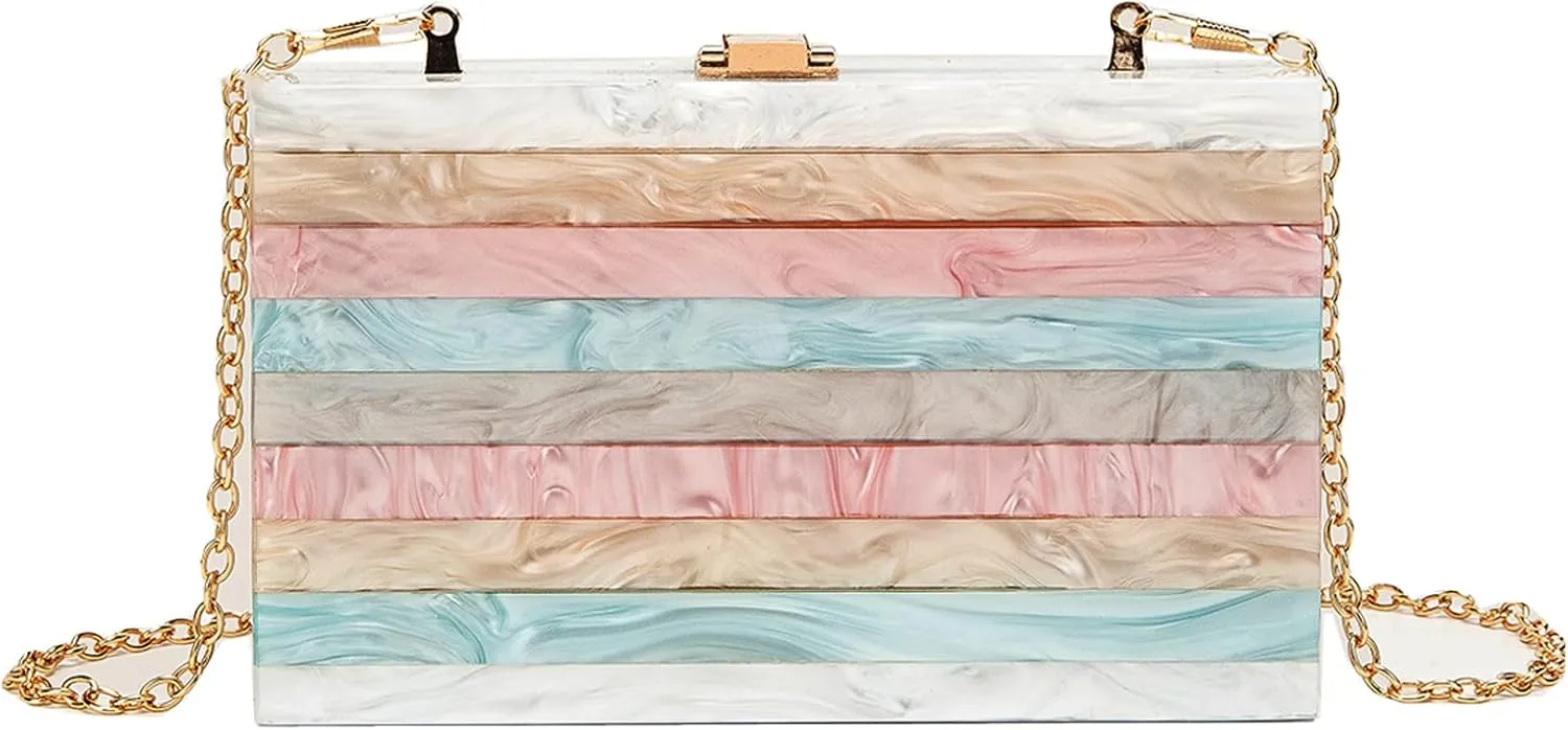 LETODE Acrylic Clutch Bags Purse Perspex Bag Handbags for Women