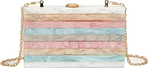 LETODE Acrylic Clutch Bags Purse Perspex Bag Handbags for Women