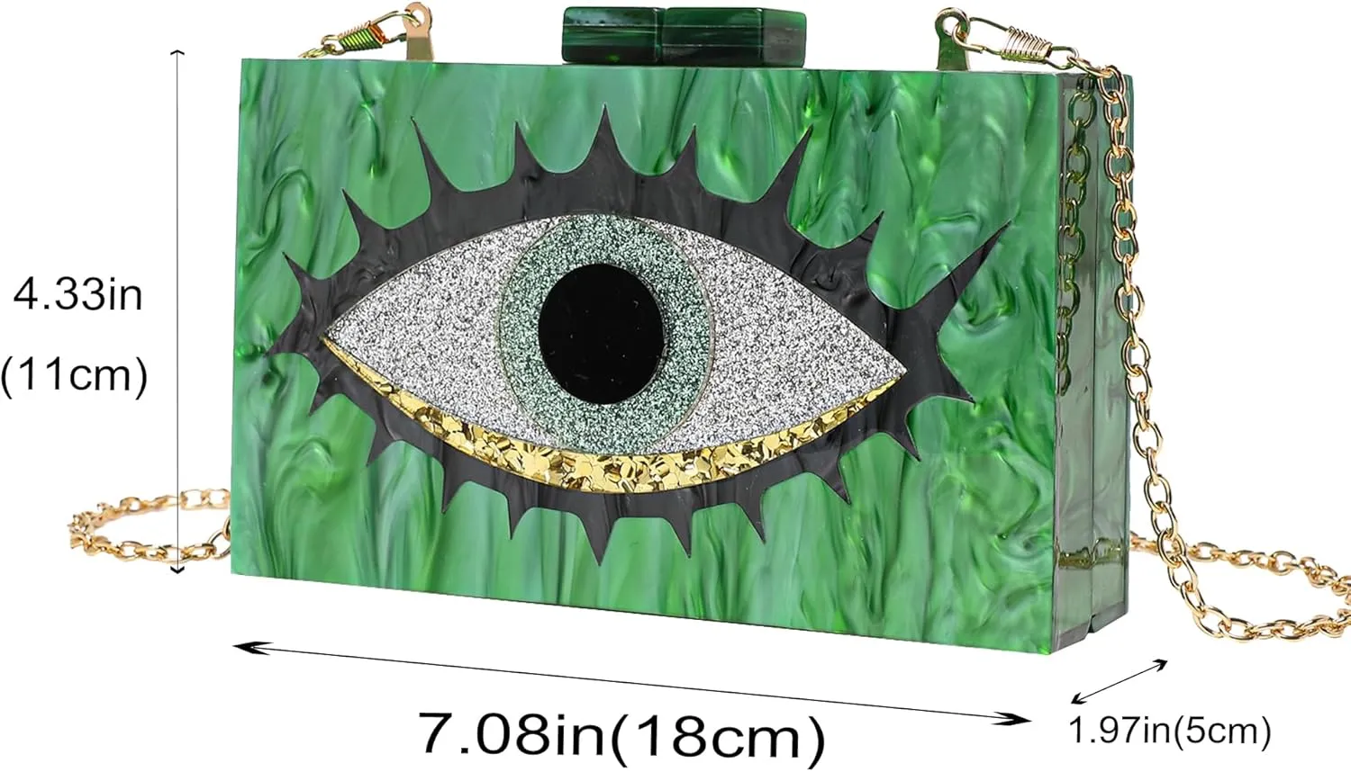 LETODE Acrylic Clutch Bags Purse Perspex Bag Handbags for Women