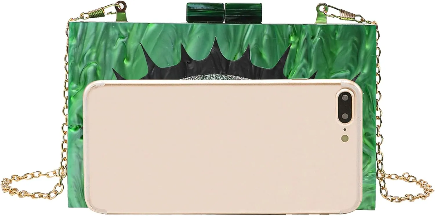 LETODE Acrylic Clutch Bags Purse Perspex Bag Handbags for Women