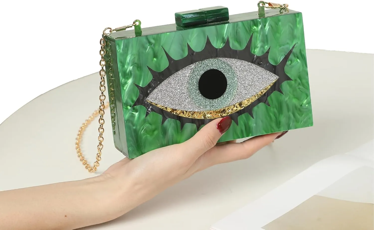 LETODE Acrylic Clutch Bags Purse Perspex Bag Handbags for Women