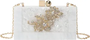 LETODE Acrylic Clutch Purses for Women Evening Clutch Bag Purse Handbag Wedding Party Cocktail