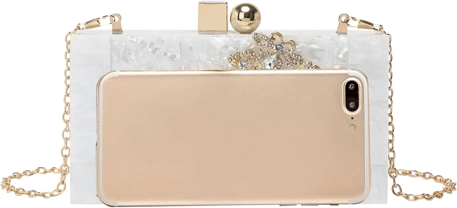 LETODE Acrylic Clutch Purses for Women Evening Clutch Bag Purse Handbag Wedding Party Cocktail