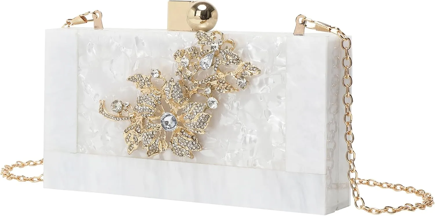 LETODE Acrylic Clutch Purses for Women Evening Clutch Bag Purse Handbag Wedding Party Cocktail