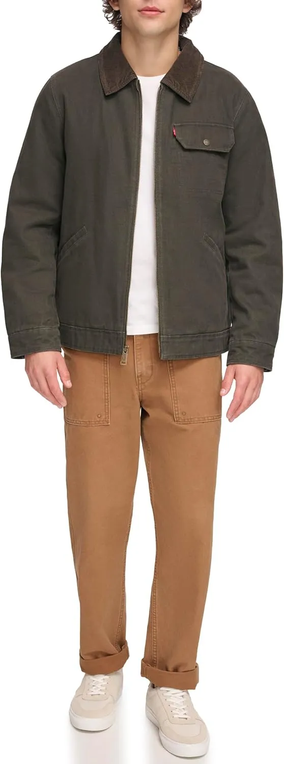 Levi's Mens Workwear Cotton Canvas Corduroy Collar Depot Jacket