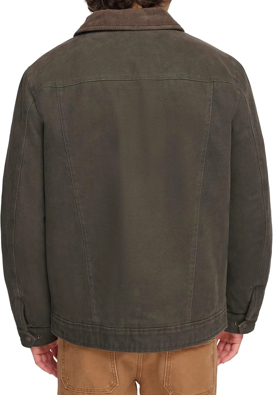 Levi's Mens Workwear Cotton Canvas Corduroy Collar Depot Jacket