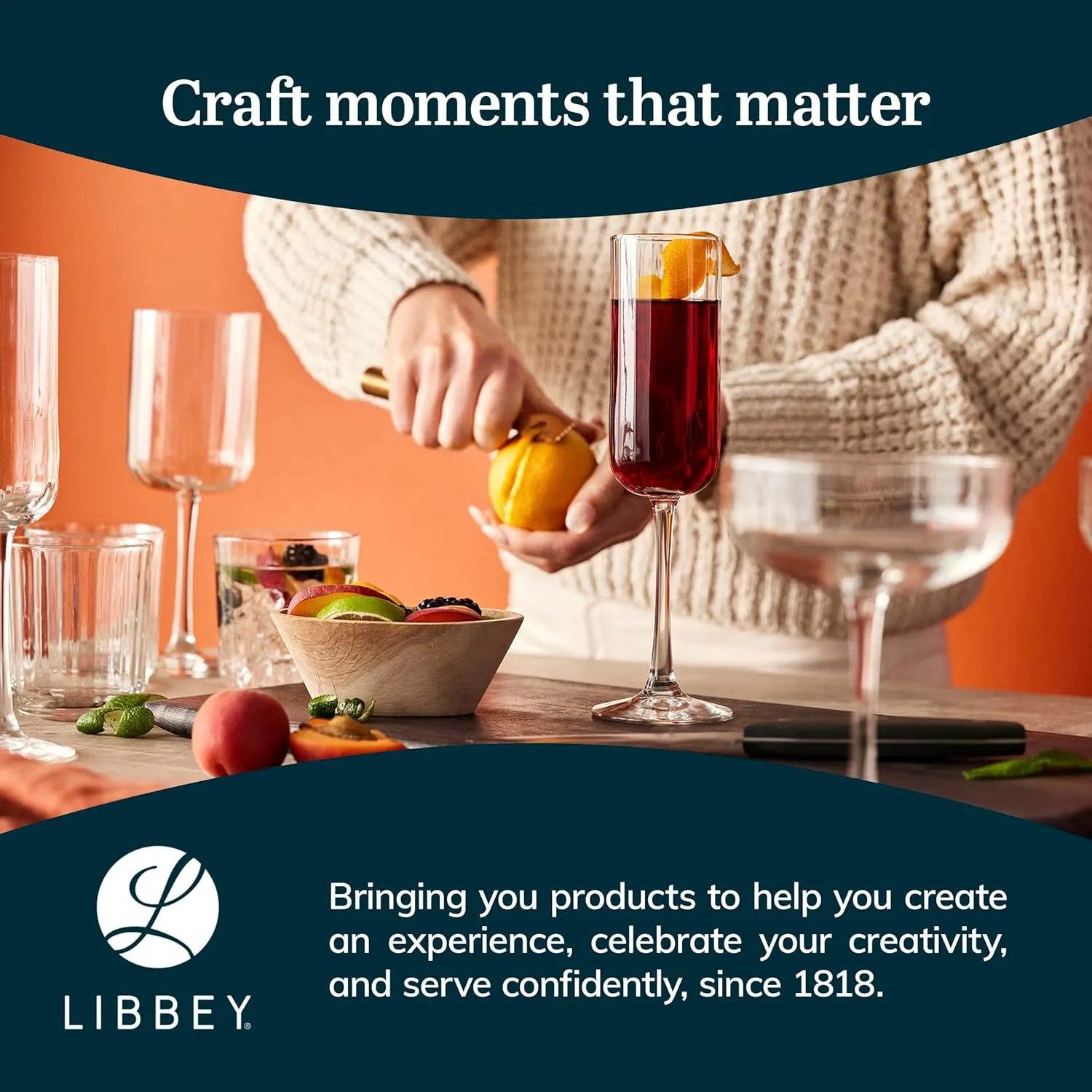 Libbey Paneled Stemmed Wine Glasses Set of 4, 13.5 Oz Fine Ribbed Line Clear All-Purpose for Cocktails and Spritzers