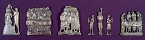 Life Of Christ Five Groups Of Relief Applique 13th Century Limoges Gilt Copper Poster Print (24 x 36)