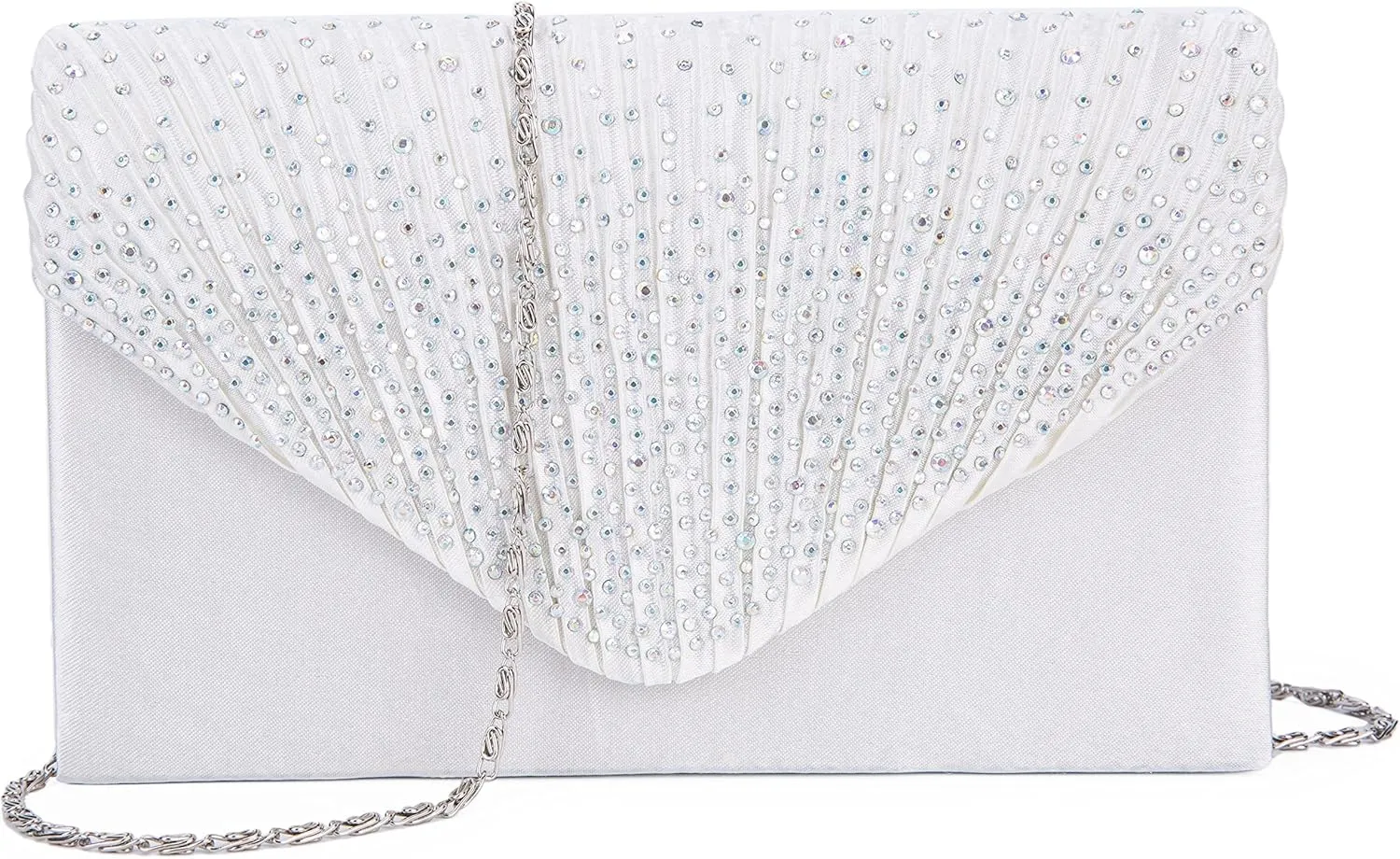 LIFEWISH Envelope Evening Bag Glitter Rhinestone Clutch Purse Wedding Party Shoulder Bag for Women