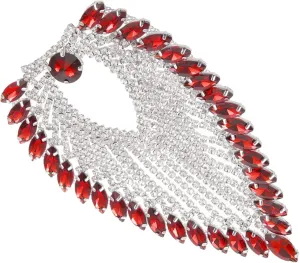 LIFKOME Crystal Applique Patches for Handbag and Clothing Decor Heart Tassel Design DIY Fashion Accessory Easy to Attach Decoration Unique Crafting Embellishment