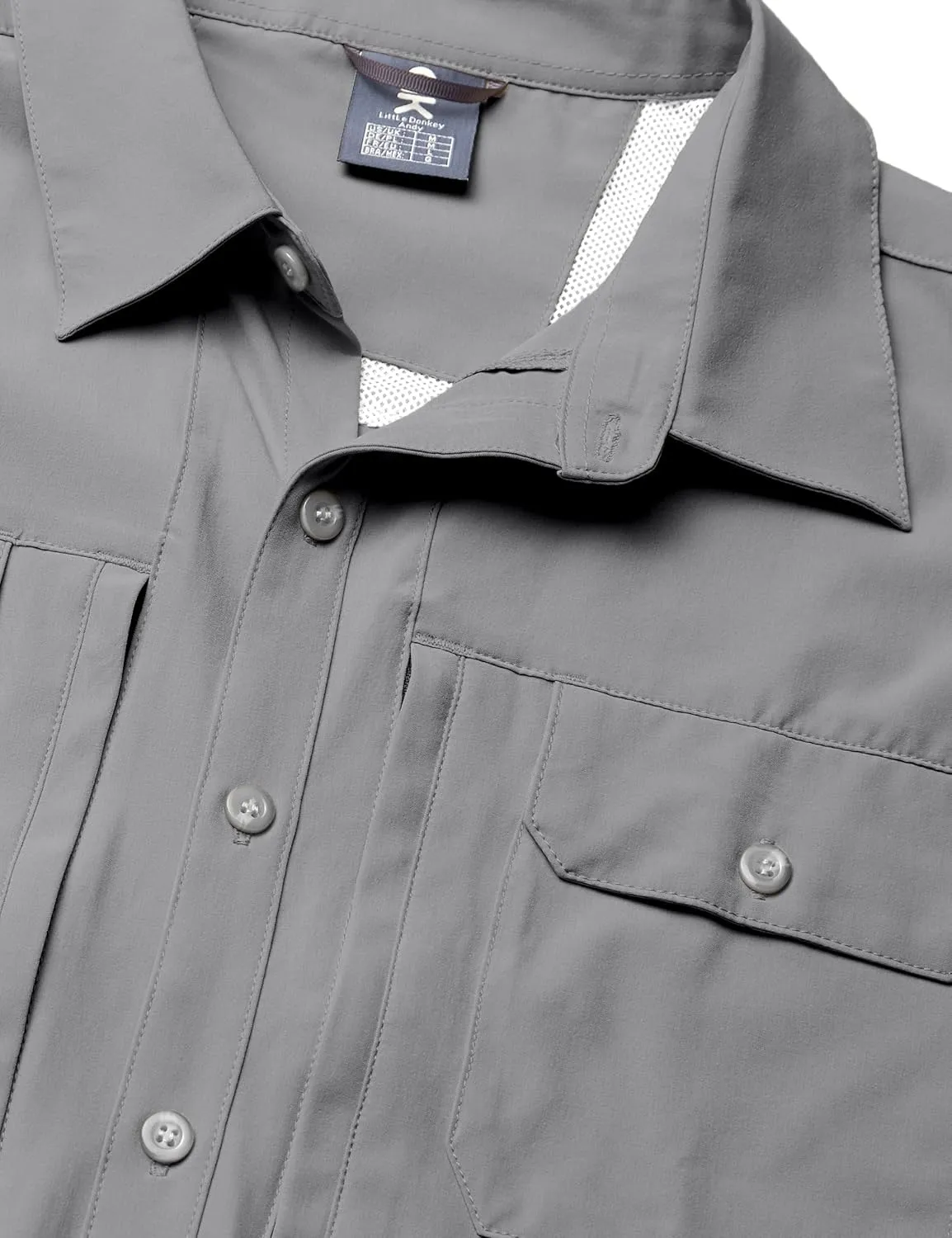 Little Donkey Andy Men's Lightweight Short Sleeve Shirt Quick Dry Stretch Shirt for Hiking Travel, UPF50