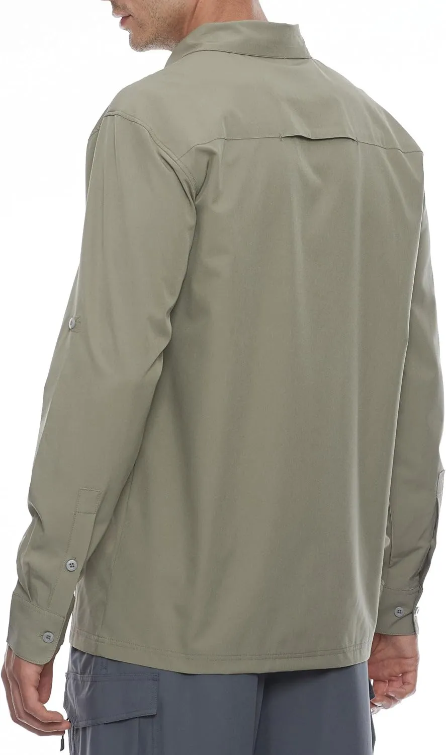Little Donkey Andy Men's Stretch Quick Dry UPF50  Long Sleeve Shirt for Hiking, Travel, Camping