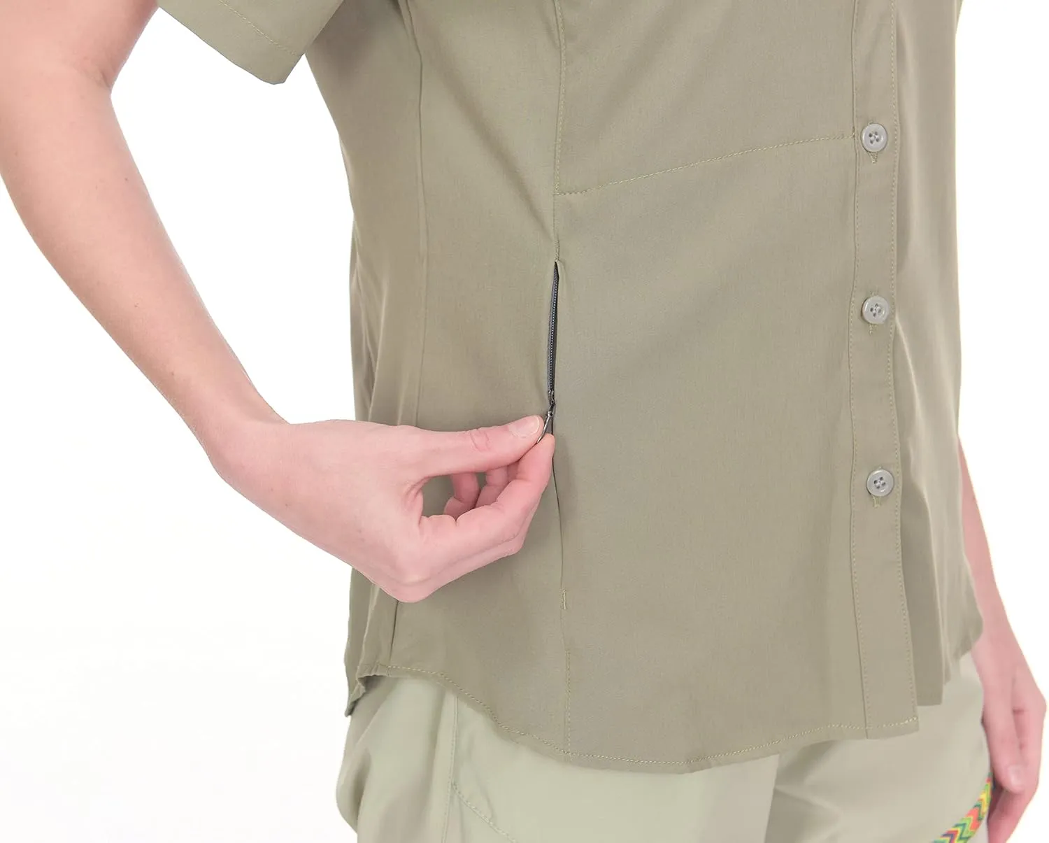 Little Donkey Andy Women's Stretch Quick Dry UPF50  Short Sleeve Shirt for Hiking, Travel, Camping