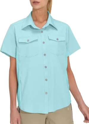 Little Donkey Andy Women's Stretch Quick Dry UPF50  Short Sleeve Shirt for Hiking, Travel, Camping