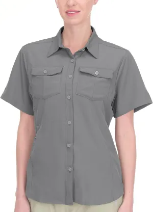 Little Donkey Andy Women's Stretch Quick Dry UPF50  Short Sleeve Shirt for Hiking, Travel, Camping