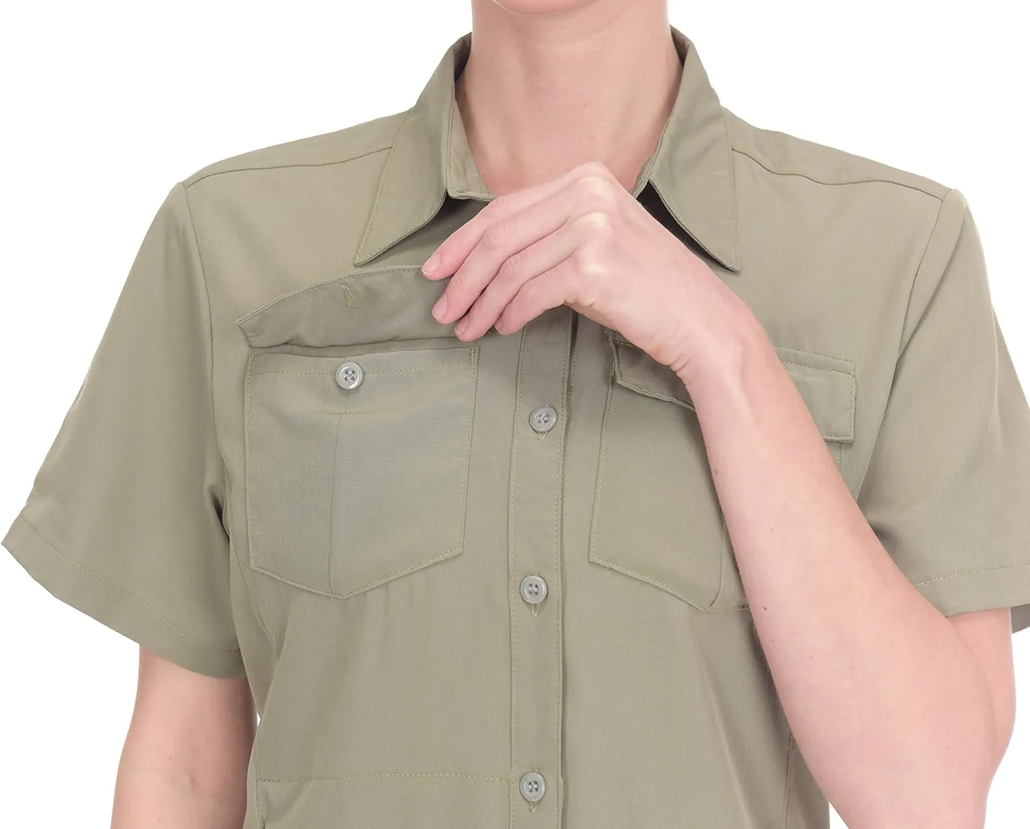 Little Donkey Andy Women's Stretch Quick Dry UPF50  Short Sleeve Shirt for Hiking, Travel, Camping