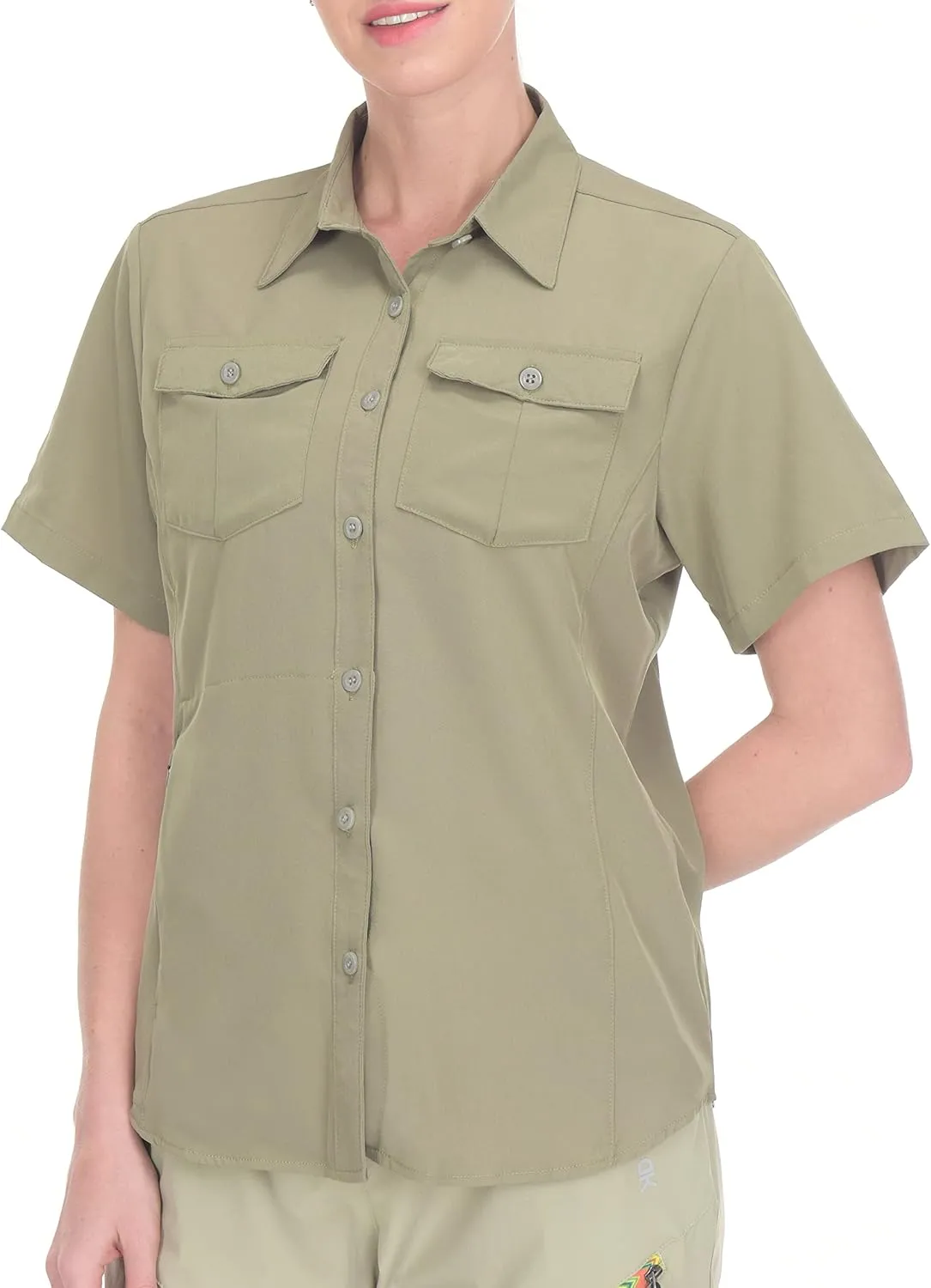 Little Donkey Andy Women's Stretch Quick Dry UPF50  Short Sleeve Shirt for Hiking, Travel, Camping