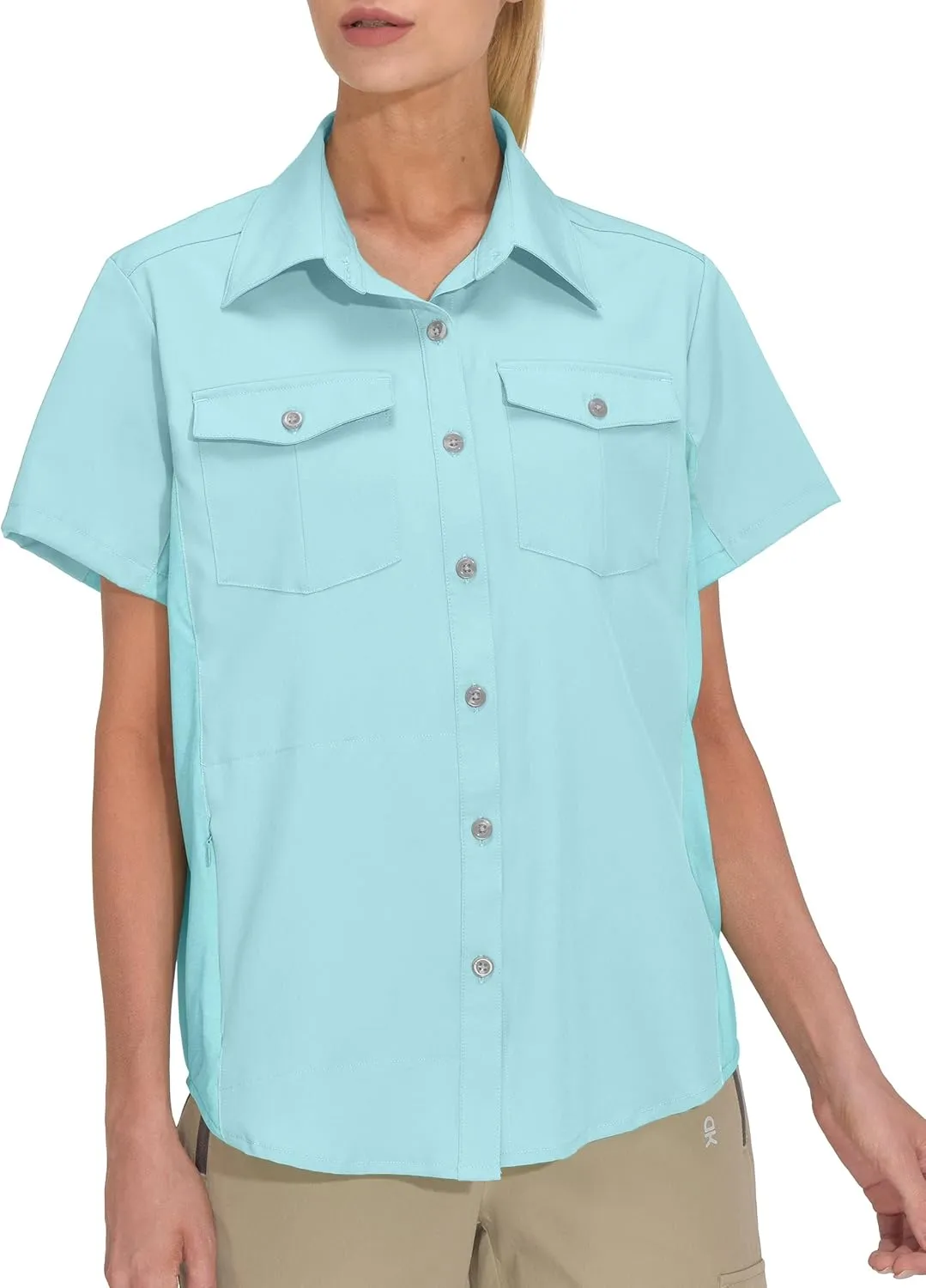 Little Donkey Andy Women's Stretch Quick Dry UPF50  Short Sleeve Shirt for Hiking, Travel, Camping