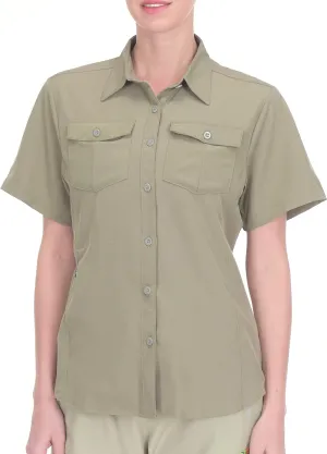 Little Donkey Andy Women's Stretch Quick Dry UPF50  Short Sleeve Shirt for Hiking, Travel, Camping