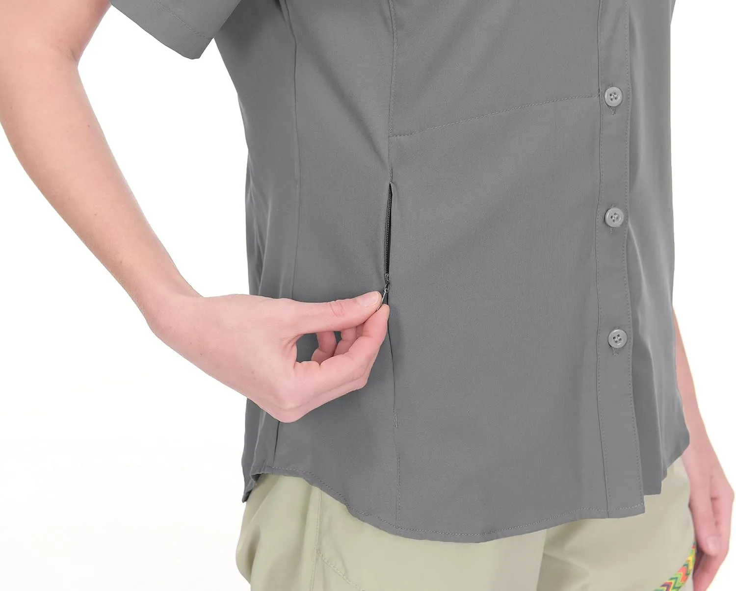 Little Donkey Andy Women's Stretch Quick Dry UPF50  Short Sleeve Shirt for Hiking, Travel, Camping