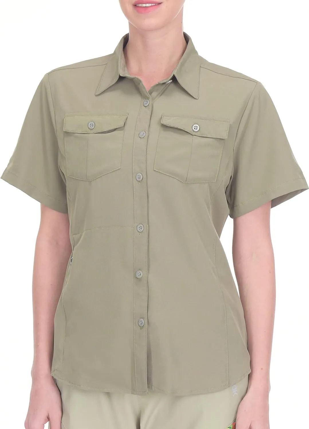 Little Donkey Andy Women's Stretch Quick Dry UPF50  Short Sleeve Shirt for Hiking, Travel, Camping