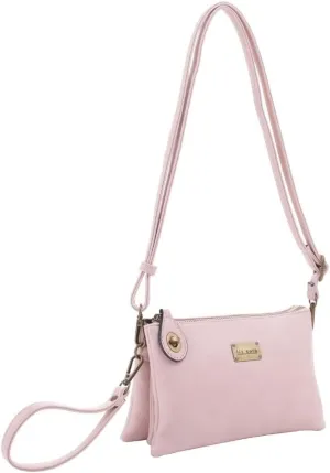 Liz Soto Ella Womens Crossbody Purse and Wristlet - PU Leather Wallet and Over the Shoulder Bags with Wrist Strap