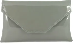 LONI Womens Stylish Large Envelope Patent Clutch Bag/Shoulder Bag Wedding Party Prom Bag