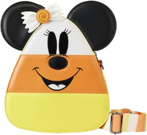 Loungefly Disney Mickey and Minnie Mouse Candy Corn Vegan Leather Crossbody Bag