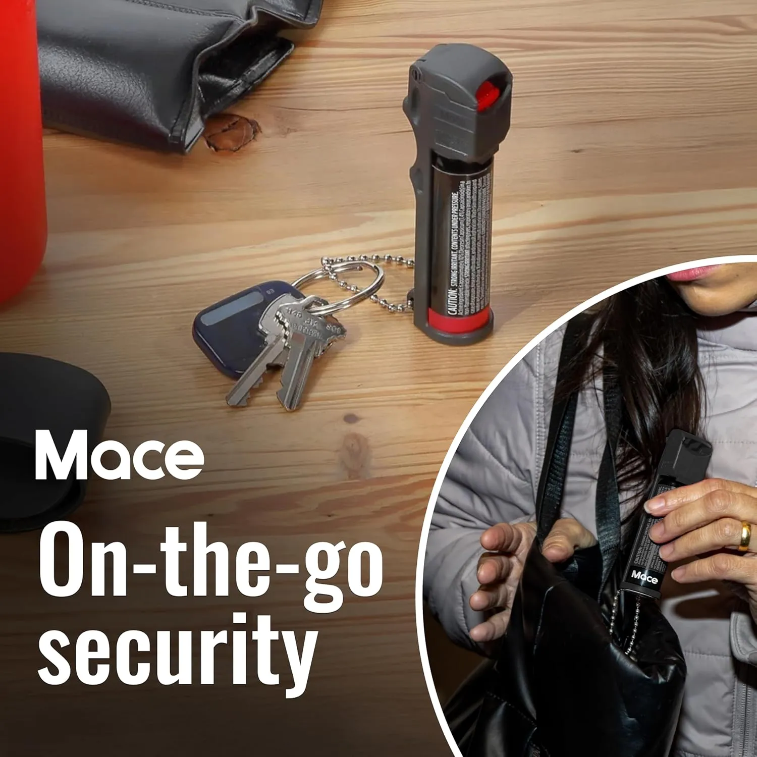 Mace Pepper Spray - Personal Model, 0.63 oz, 12 Feet Range, Max Strength 10% OC Formula, Long Lasting UV Dye, Flip Top Safety Cap, Self Defense Pepper Spray for Women & Men