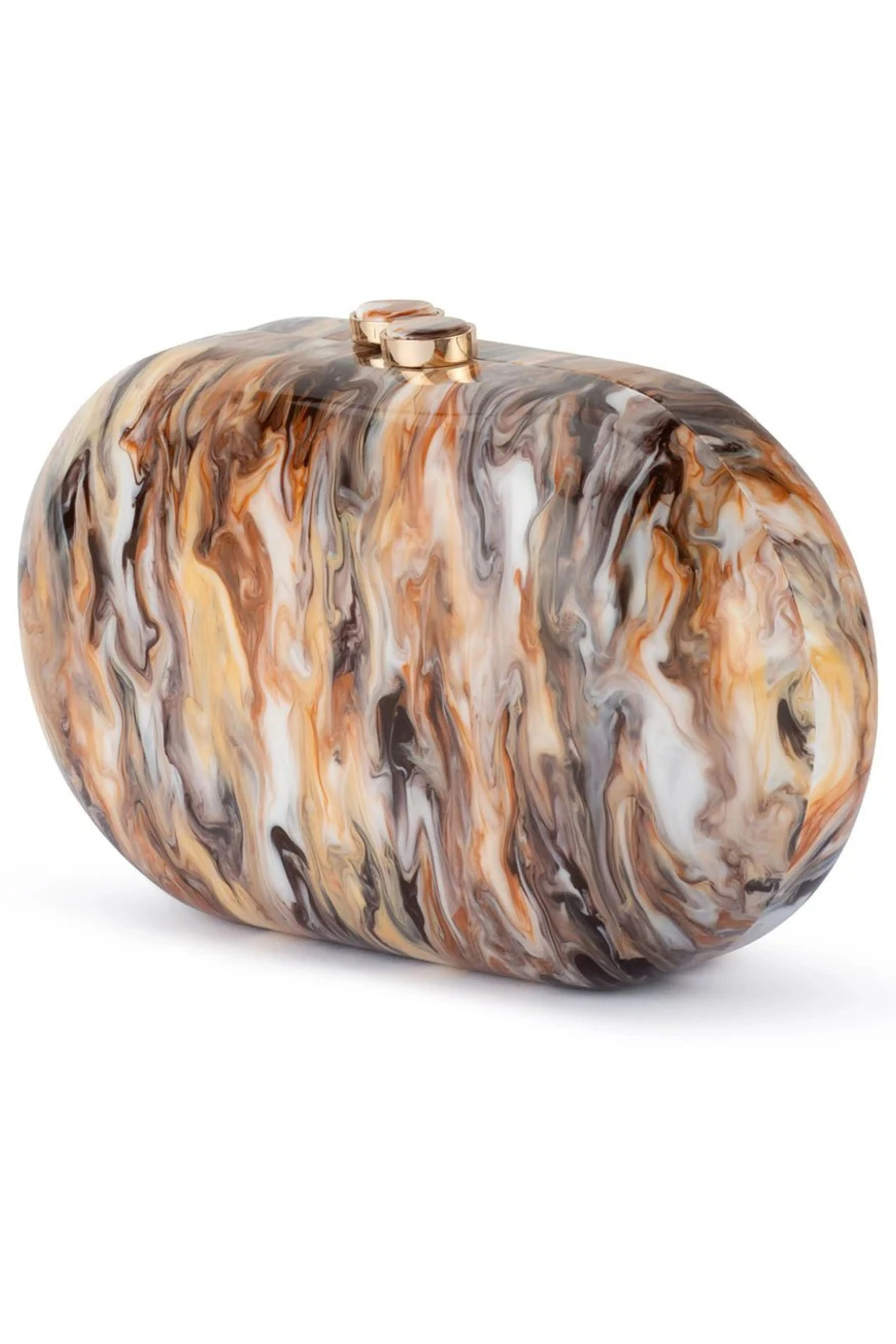 Maeve Marble Clutch - Natural