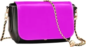 Magenta Crossbody Bags for Women PU Leather Purse Handbag Magenta 01