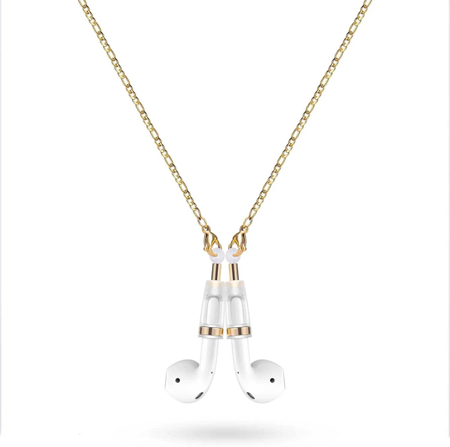Magnetic Anti-Lost Straps for AirPods, Golden Fishbone Chain Necklace Lanyard String Compatible with AirPods Pro 3 2 1/Pro 1st & 2nd Headphone Holder Neck Rope Cord