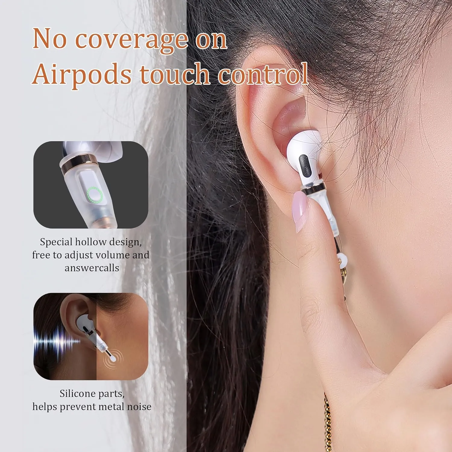 Magnetic Anti-Lost Straps for AirPods, Golden Fishbone Chain Necklace Lanyard String Compatible with AirPods Pro 3 2 1/Pro 1st & 2nd Headphone Holder Neck Rope Cord