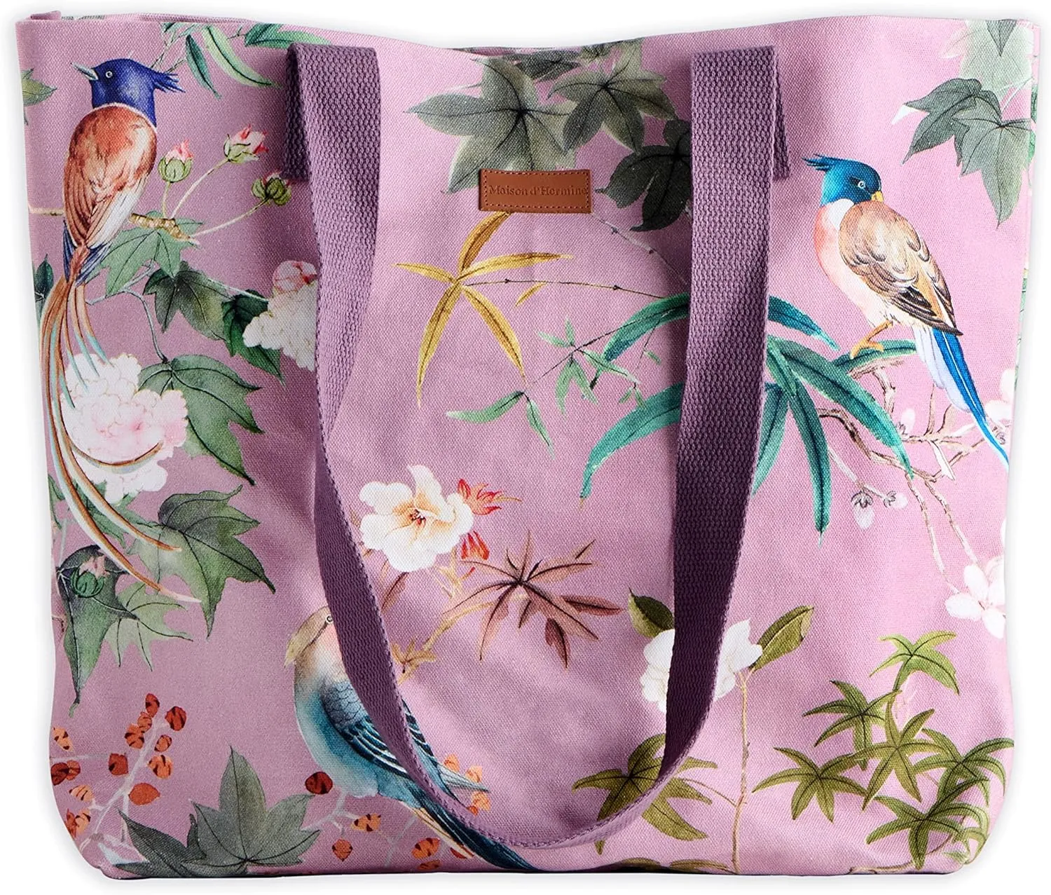 Maison d' Hermine Canvas Tote Bag 100% Cotton Canvas Reusable Shoulder Grocery Bag for Shopping Perfect for Men Women