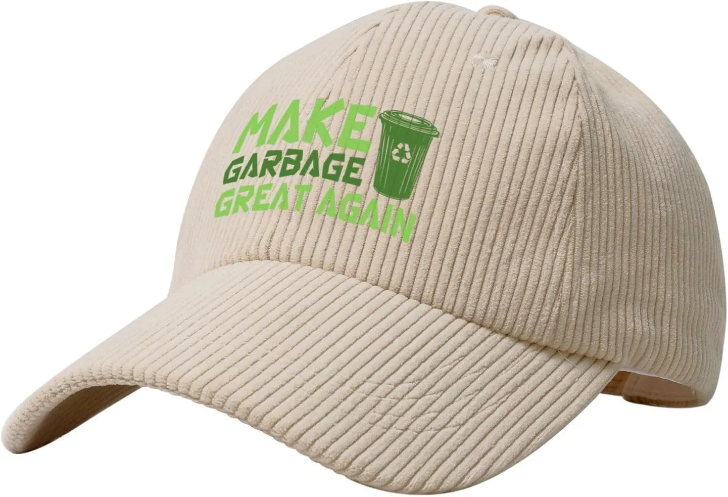 Make Garbage Great Again Corduroy Baseball Cap Adjustable Outdoor Sports Hat Trucker Caps1 Beige