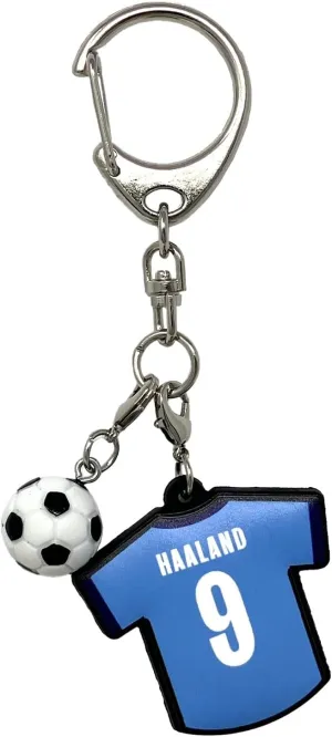 Manchester City HAALAND BLU F Key Chain, Uni-Shaped Rubber Key Chain #9