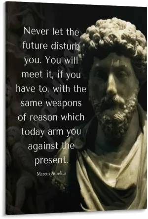 Marcus Aurelius Philosophy Quote Inspirational Poster Canvas Poster Canvas Painting Wall Art Poster for Bedroom Living Room Decor 08x12inch(20x30cm) Frame-style
