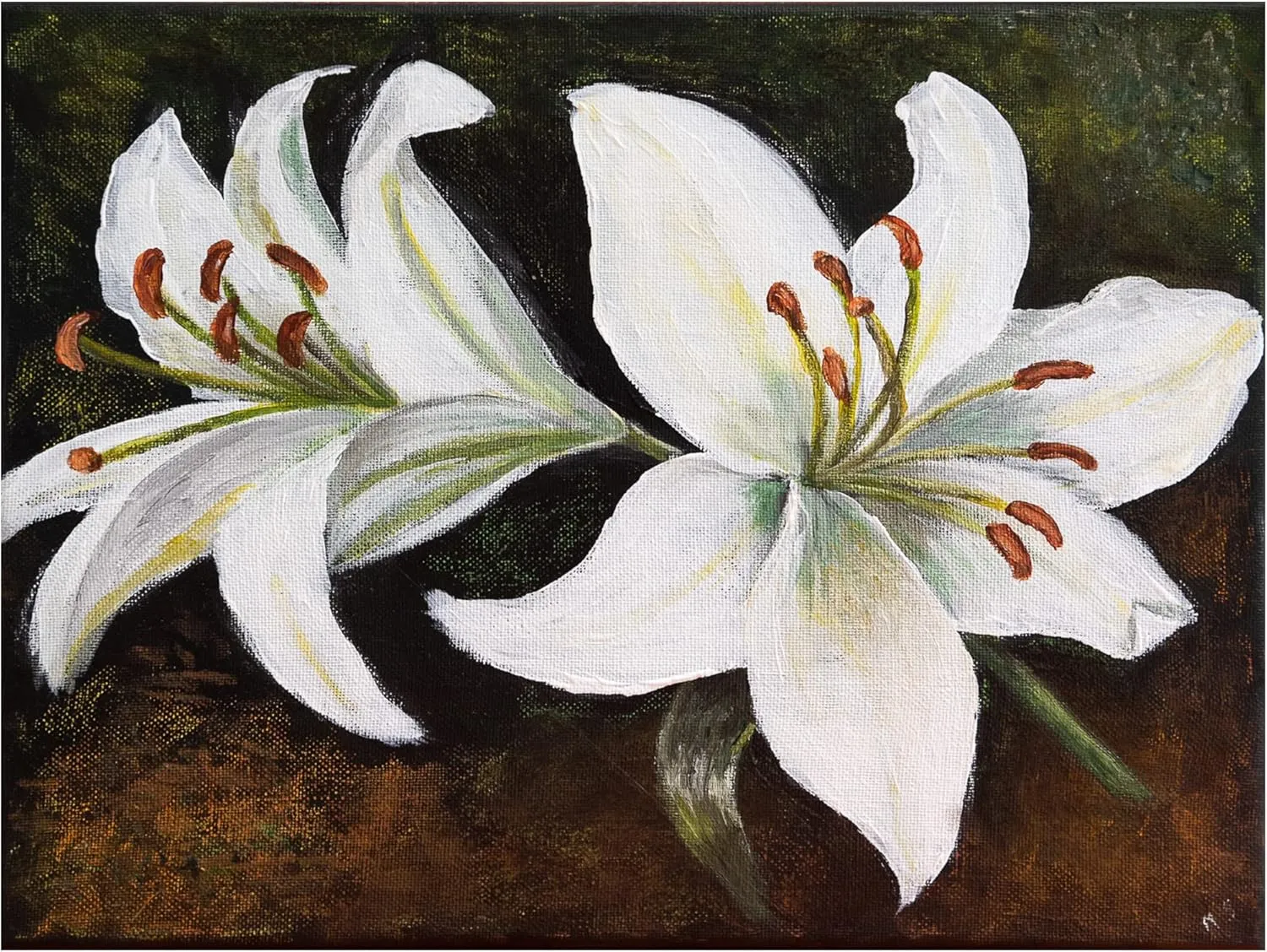 Margo Starkey 'White Lily, 2022' Canvas Art - 47 x 35 Inches