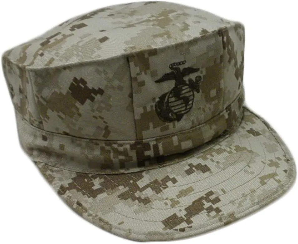 Marine Desert Digital 8-Point Utility Garrison Cover with Emblem