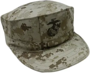Marine Desert Digital 8-Point Utility Garrison Cover with Emblem
