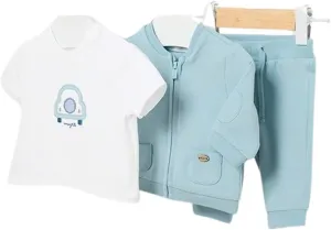Mayoral BABY BOYS 3 PIECE TRACKSUIT WITH CAR APPLIQUE