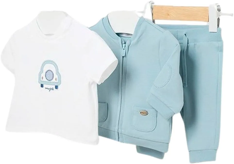 Mayoral BABY BOYS 3 PIECE TRACKSUIT WITH CAR APPLIQUE
