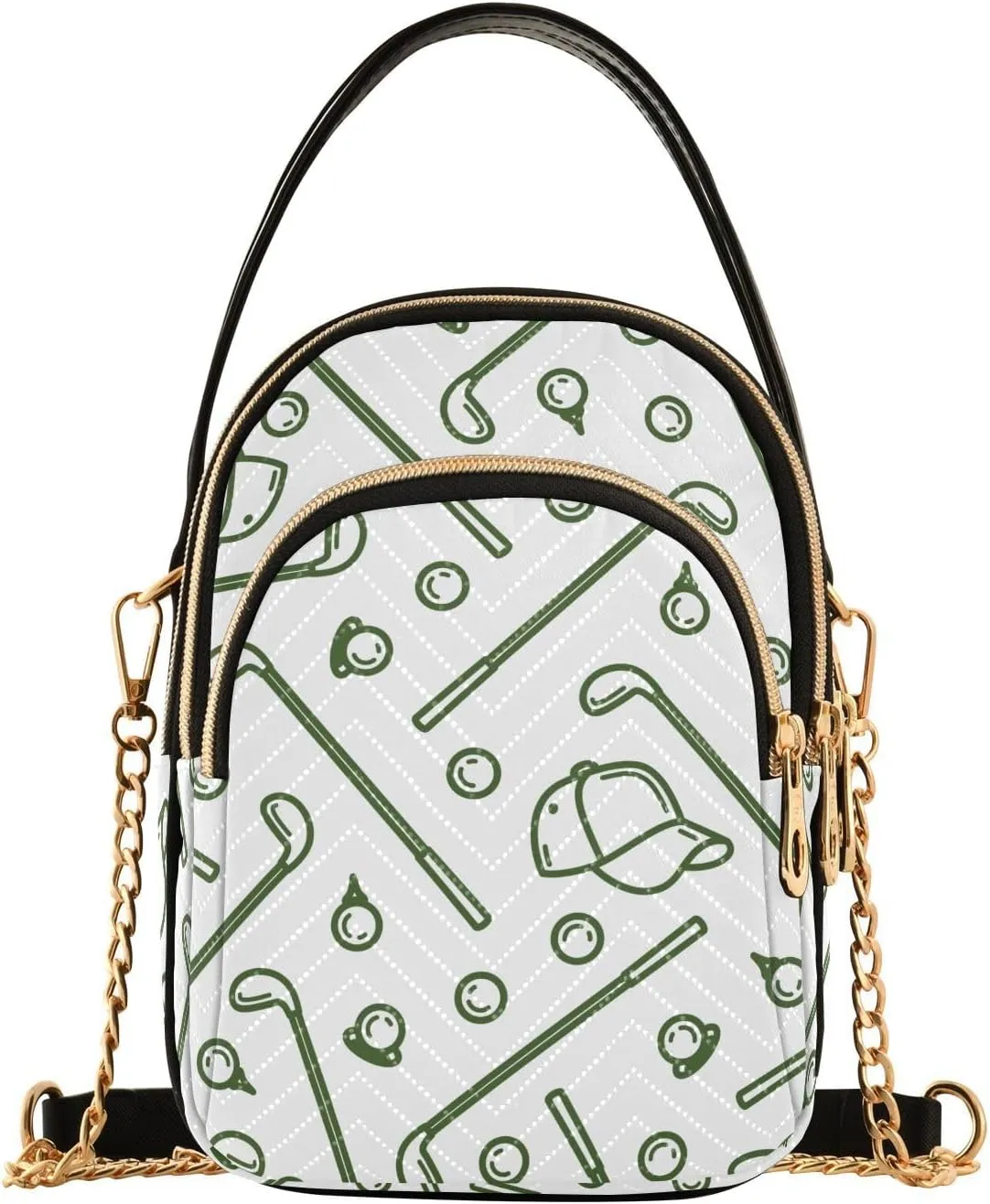 MCHIVER Golf Crossbody Bag for Women Cell Phone Purse Wallet with Removable Chain Shoulder Handbag