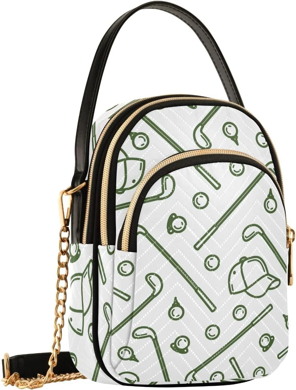 MCHIVER Golf Crossbody Bag for Women Cell Phone Purse Wallet with Removable Chain Shoulder Handbag