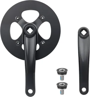MEGHNA Bike Crankset 42 Teeth for 7-10 Speed Gears Lightweight Aluminum Alloy 175mm Crank Arm Dual Chain Guards for Mountain Bike Folding Bike E-Bike Cruiser Bike Square Taper