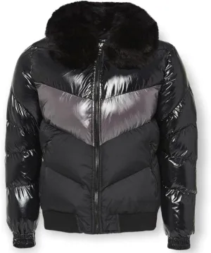 Men Blocked Puffer Jacket_91587