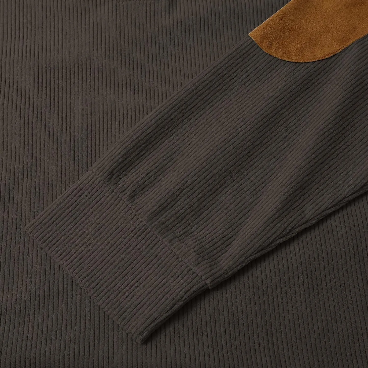 Mens Corduroy Shirts Casual Lapel Collar Button Up Pullover Mock Neck Long Sleeve Sweaters Casual Polo Sweatshirts