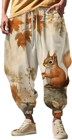 Mens Joggers Sweatpants Fashion Street Feel Casual Sweatpants Men Cotton Baggy Hippih Yoga Harem Pants Boho Pants