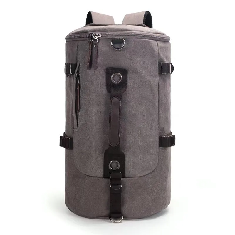 Men's Korean Style Canvas Fashionable Green Computer Backpacks