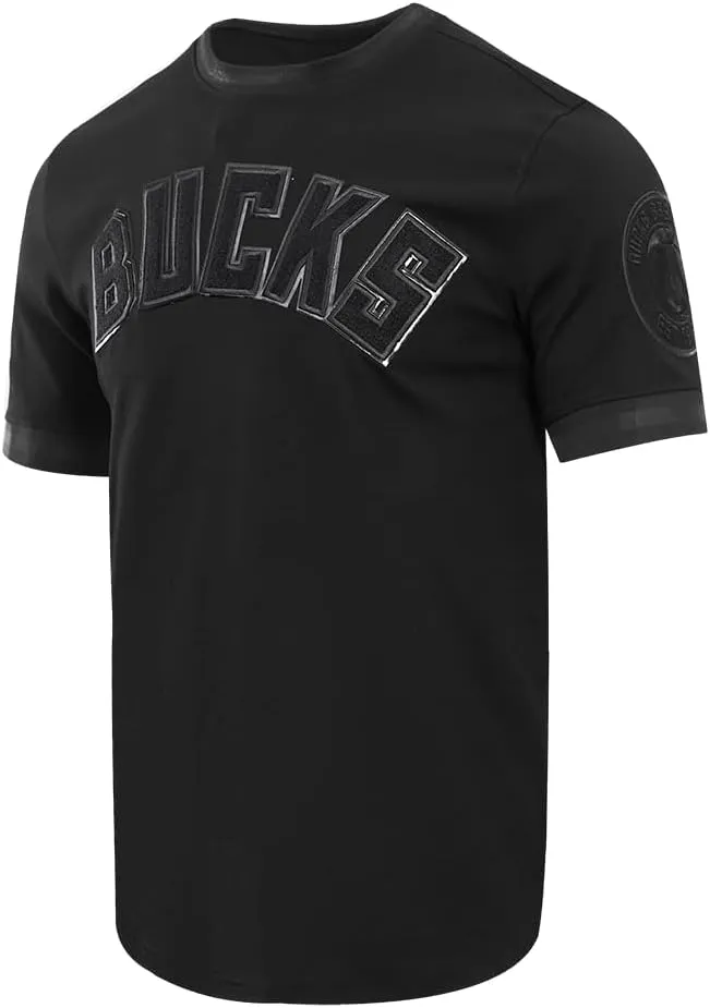 Men's NBA Classic Triple Black Standard Double Knit Short Sleeve Shirt